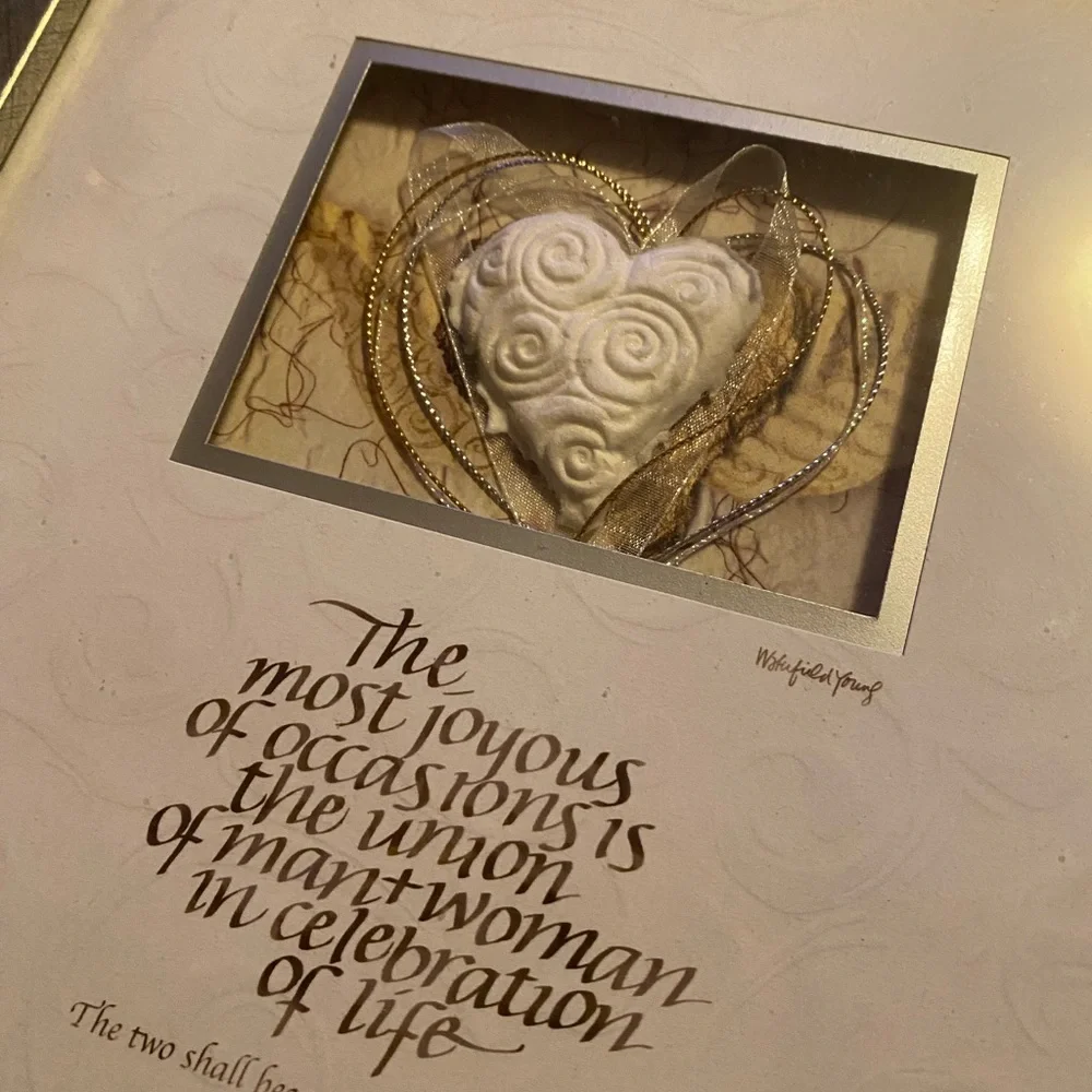 Wedding Shadow Box Frame | Couples Wall Decor Anniversary Romantic Home Decor